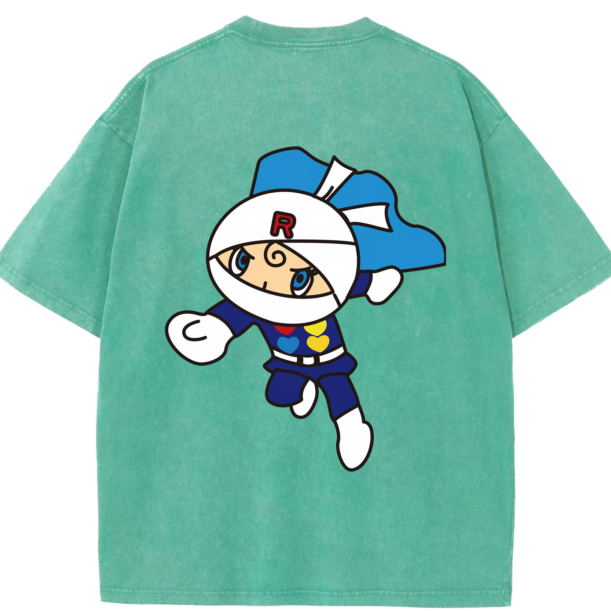 （画像用） アンパンマン Anpanman 綿100% ヴィンテージ風 半袖Tシャツ（背面プリント）